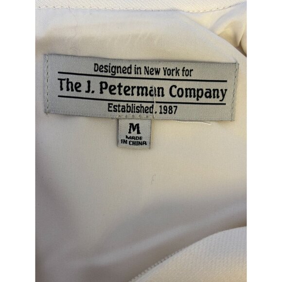The J. Peterman Company White Belted Winter Dress Size M - Picture 6 of 6